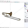 Instrument And Art Supplies Brass Trombone Musical Instrument With Slide Design