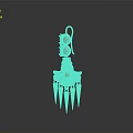 Elegant Golden Decorative Earring With Shiny Gemstones And Spiked Tassel Design