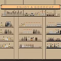 Stylish Shelving Unit Displaying Various Bottles And Cups With Enjoy a Good Cup Sign