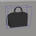 Black Leather Handbag With Top Handle And Adjustable Shoulder Strap In Sleek Modern Design 3d model