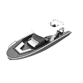 Modern Yacht Exterior Design With Open Deck Seating And Canopy
