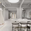 Bridal Shop Interior Showcasing Elegant Wedding Dresses In Bright Space