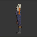 Practical Household Clothing Items Including Orange Apron Arm Sleeves Pants And Boots