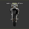 White Dirt Bike With Union Jack Design Off-Road Tires And Racing Details