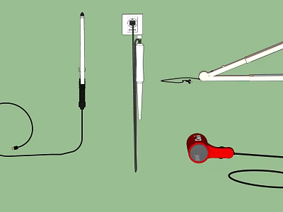 Modern Hair Dryer Home Appliances Curling Rod Straightening Plate 3d model