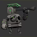 Industrial Robot Single Wheel Robot Double Wheel Robot Assistant Small Robot 3d model