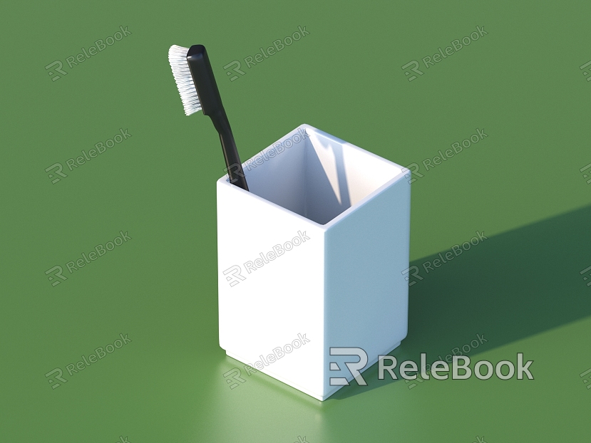 Modern water cup toothbrush model