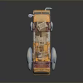 minibus minivan driverless bus school bus van box car 3d model