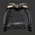 Unique Horn Accent Chair With Spine Like Back And Leather Seat Design