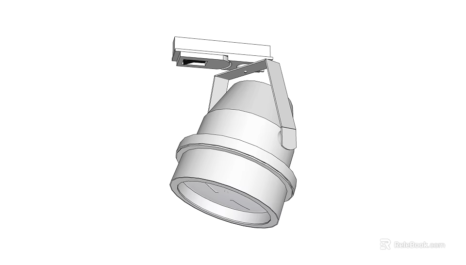 Modern White Downlight Spotlight Fixture with Ceiling Mount Design and Recessed Construction for Home 3d model 