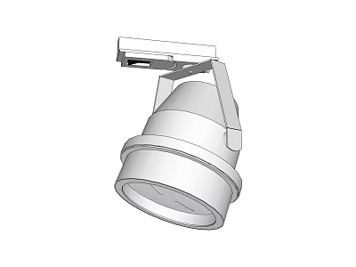 Modern White Downlight Spotlight Fixture with Ceiling Mount Design and Recessed Construction for Home 3d model