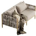 Modern double sofa 3d model