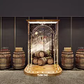 Elegant Exhibition Entrance with Curved Structure Illuminated Strips and Circular Artisan Life Design