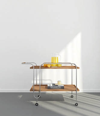 Modern Dining Car Storage Trolley 3d model