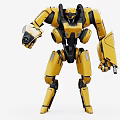 Robot with bones 3d model