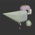 Modern Cartoon Airship Sci-Fi Airship Airship Airship 3d model