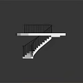 Modern Interior Staircase Design With White Steps Black Railings And Wooden Flooring