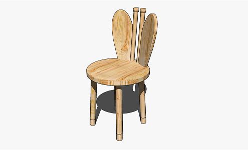 Modern Children's Chair Table and Chair 3d model