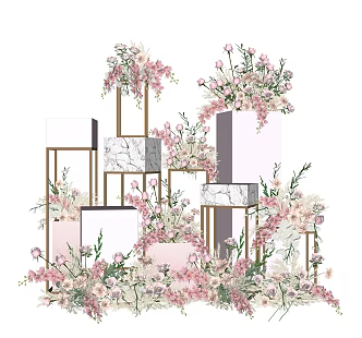 Modern Meichen Flower Art 3d model
