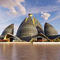 Modern Architecture Lotus Architecture 3d model