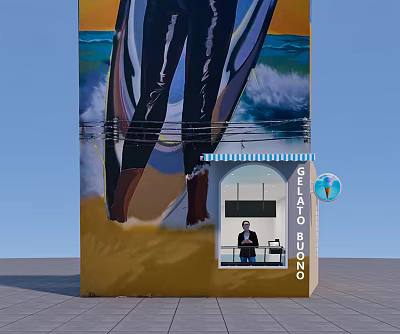 Modern Ice Cream Shop 3d model