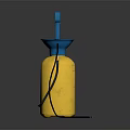 Yellow Body Spray Weapon With Blue Lid Hose And Measuring Scale