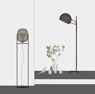 Modern floor lamp ornaments vase floor lamp combination 3d model
