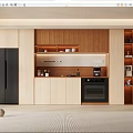 Modern Wooden Dining Sideboard Design With Open Shelves Storage Cabinets And Kitchen Decor