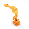 Smart Yellow Industrial Robotic Arm with High Precision Movement System 3d model