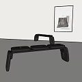 Modern Black Geometric Design Stools With Sleek Seats In Minimalist Interior