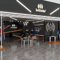 Modern Clothing Store Interior With Fashion Apparel Display Racks And LED Lighting