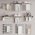 Towel Rack Electric Heating Towel Rack Bath Products Bathroom Small Pieces Bathroom Storage Rack Tissue Box 3d model