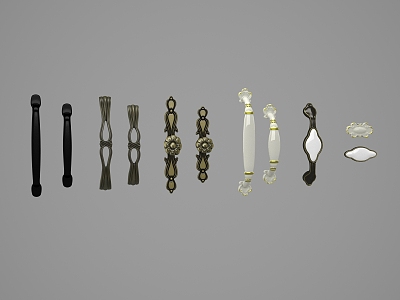 Classical hardware handle 3d model