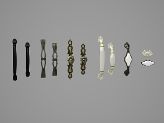 Classical hardware handle 3d model