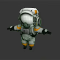 Modern Game Character Cartoon Astronaut Animation Astronaut Animation Astronaut Cartoon Astronaut 3d model