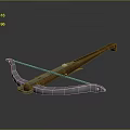 Traditional Crossbow Design With Wooden Stock And Metal Bow Components