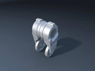 Industrial Equipment Metal Double Wheel Component For Mechanical Machinery Use 3d model