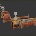 Modern Wooden Bedroom Furniture Set With Bed Nightstand And Bookshelf Storage