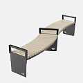 Modern Outdoor Bench With Wooden Slats And Sturdy Metal Frame Design