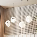 Modern chandelier combination 3d model