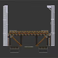 Industrial Construction Structural Components With Metal Columns Beams And Platform Framework