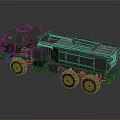 Green Military Truck With Six Wheeled Design For Heavy Duty Transportation