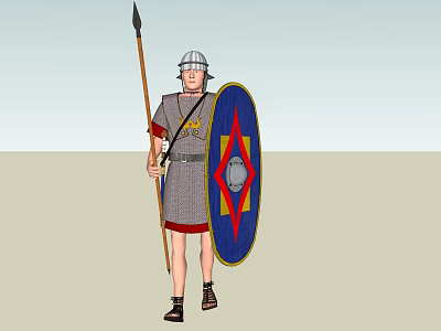 Modern Roman Warrior 3d model