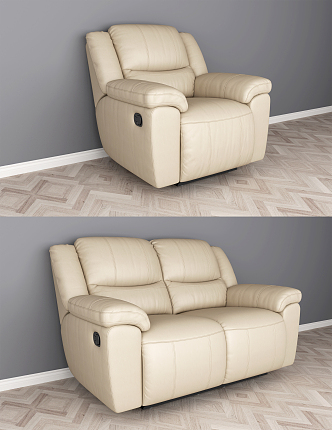 Modern Combination Sofa Electric Leather Functional Sofa 3d model