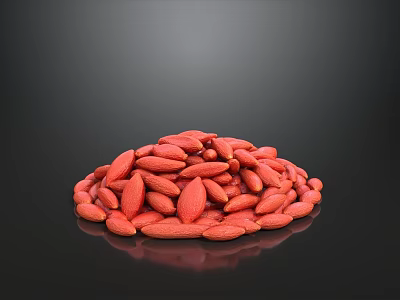 Professional Hospital Pharmacy Featuring Fresh Red Almonds And Health Supplements 3d model