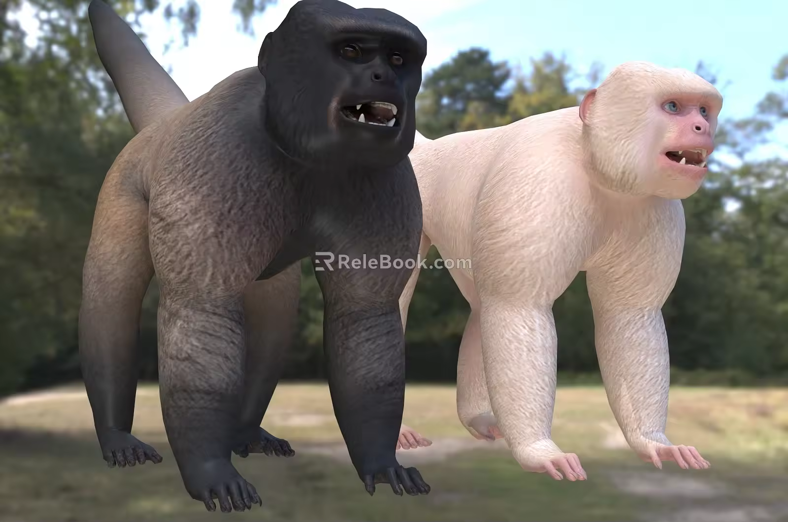 gray-tomentose monkey common tomentose monkey humboldt tomentose monkey 3d model