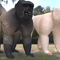gray-tomentose monkey common tomentose monkey humboldt tomentose monkey 3d model