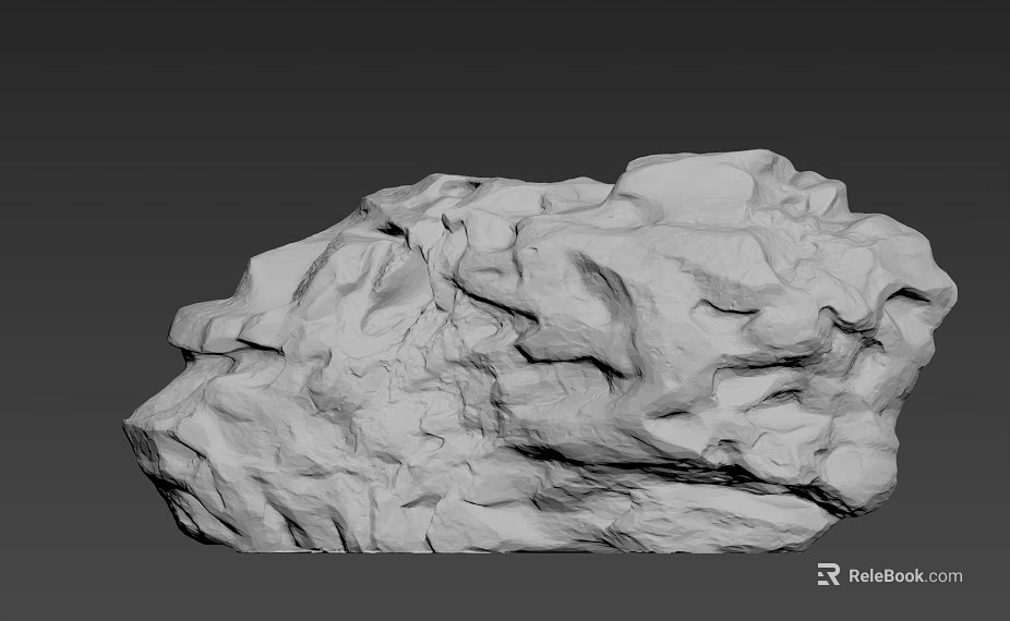 Rough Natural Stone and Wood Elements in Decorative Design Applications 3d model 