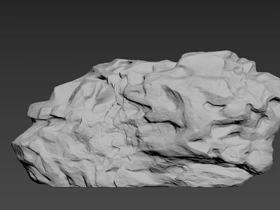 Rough Natural Stone and Wood Elements in Decorative Design Applications 3d model