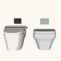 Modern Wall Hung Toilets In Black And White With Contemporary Bathroom Design Features